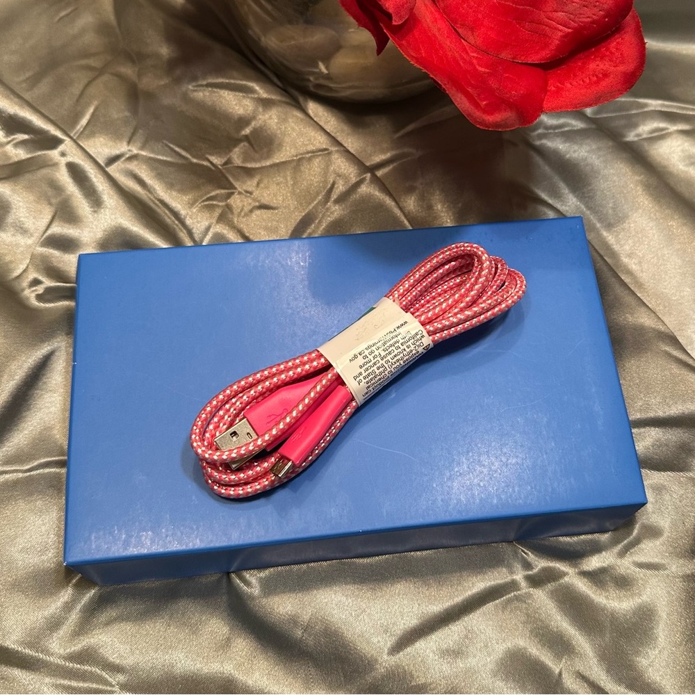 🌹 New WIRELESS GEAR MICRO USB DEVICES 6FT Braided Pink USB Charging Cable